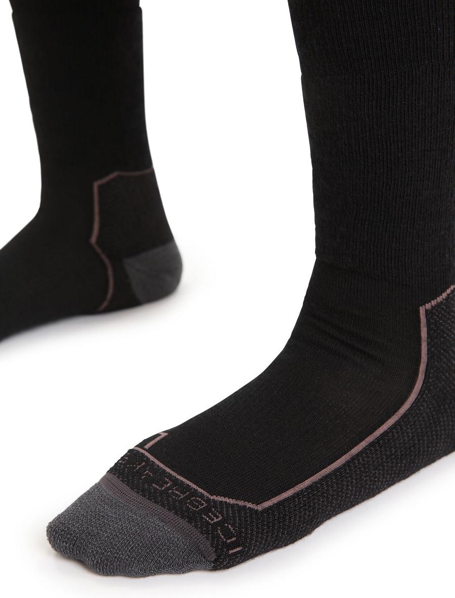 Black / Monsoon Icebreaker Merino Hike+ Medium Crew Women's Socks | AU 1432FDNM